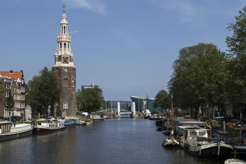 Fototapeta na wymiar Montelbaanstoren - Amsterdam - Netherlands