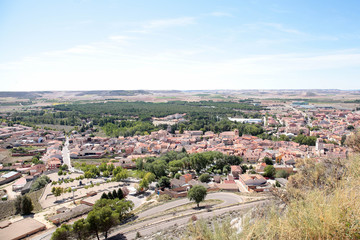 Fototapeta na wymiar View of Penafiel, Valladoliod, Spain