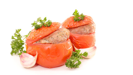 baked tomato stuffed with minced beef