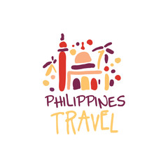 Travel to Philippines logo with Manila Cathedral