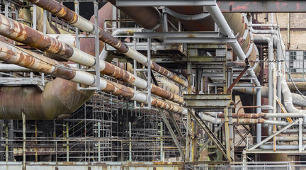 rundown  industrial scenery