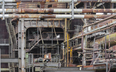 rundown  industrial scenery