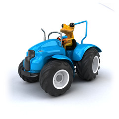 Fun frog- 3D Illustration