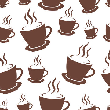 Coffee cup seamless pattern. Abstract Coffee Pattern