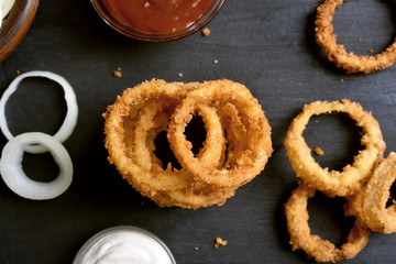 Onion rings, top view