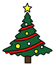 クリスマスツリー(色)