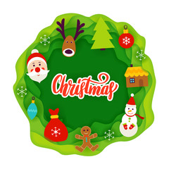 Christmas Paper Cut Concept