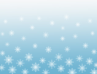 Snowflakes blue background with copy space for text.