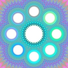 Abstract star mandala fractal infographic template design