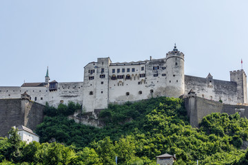 Fototapeta na wymiar Fortress Hohensalzburg, beautiful medieval castle in Salzburg