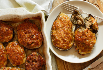 Stuffed eggplant from the oven
