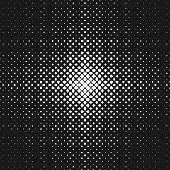 Abstract monochrome rounded square pattern background - vector illustration from diagonal squares in varying sizes