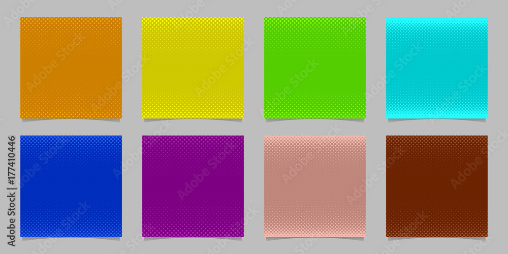 Poster colored abstract geometric halftone circle pattern background - squared vector stationery graphics f