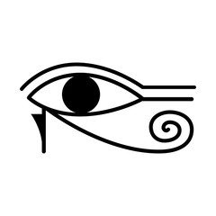 Eye icon. vector eyelashes. Sign isolated on white background. Look and vision logo. Simple line element for memphis style design