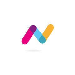 Letter N logo. Design template elements