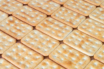 Salted Crackers as baskground.