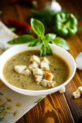 soup puree from various vegetables and mushrooms