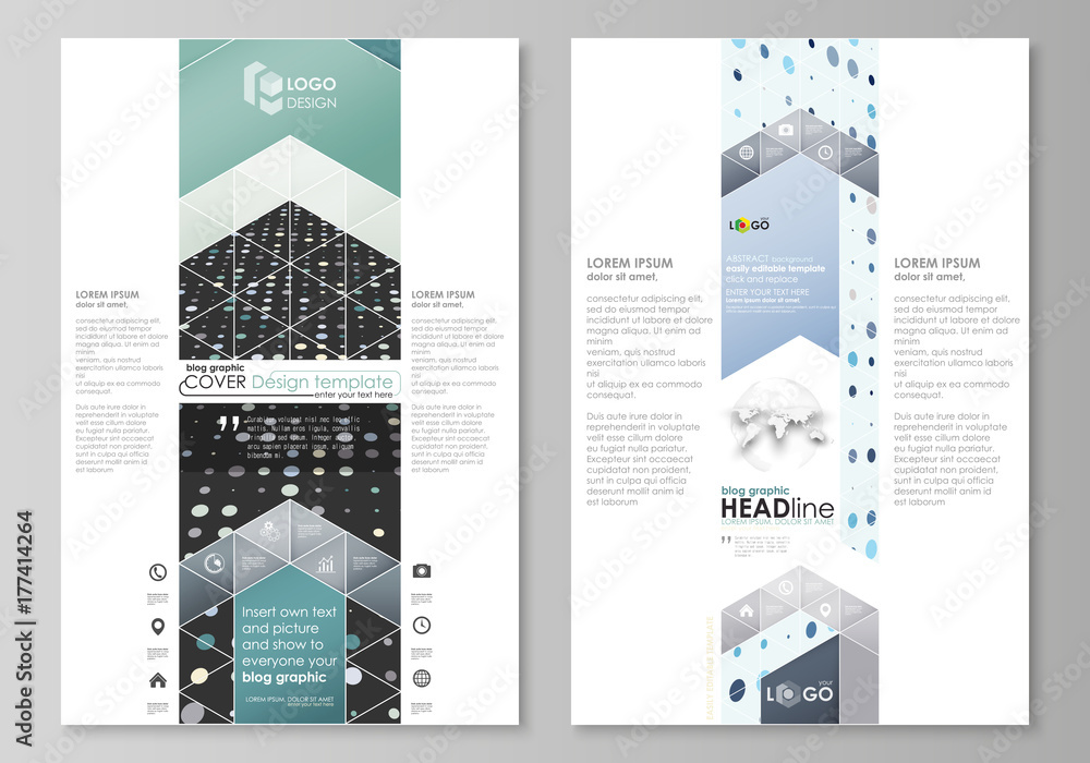Aufkleber blog graphic business templates. page website template, easy editable abstract layout. soft color do