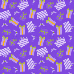 Seamless patterns with christmas elements