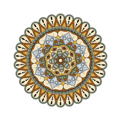 Flower Mandalas. Vintage decorative elements. Oriental pattern, vector illustration. Islam, Arabic, Indian, turkish, pakistan, chinese, ottoman motifs