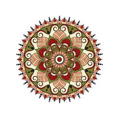 Flower Mandalas. Vintage decorative elements. Oriental pattern, vector illustration. Islam, Arabic, Indian, turkish, pakistan, chinese, ottoman motifs
