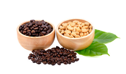 coffee bean on white background