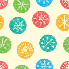 Seamless pattern with snowflakes. Seamless pattern can be used for wallpaper, pattern fills, web page background, surface textures.