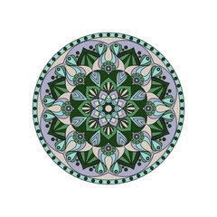 Flower Mandalas. Vintage decorative elements. Oriental pattern, vector illustration. Islam, Arabic, Indian, turkish, pakistan, chinese, ottoman motifs