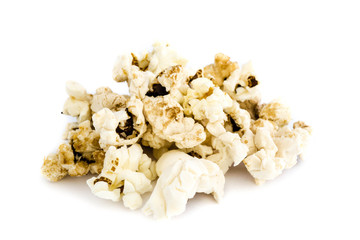 Popkorn isoliert freigestellt auf weißen Hintergrund, Freisteller