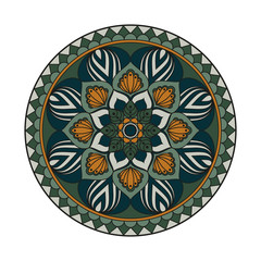 Flower Mandalas. Vintage decorative elements. Oriental pattern, vector illustration. Islam, Arabic, Indian, turkish, pakistan, chinese, ottoman motifs