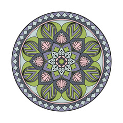 Flower Mandalas. Vintage decorative elements. Oriental pattern, vector illustration. Islam, Arabic, Indian, turkish, pakistan, chinese, ottoman motifs