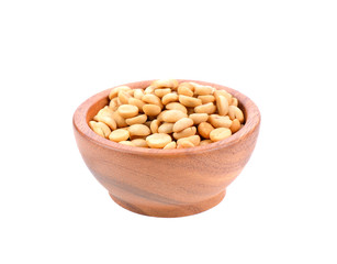 raw coffee bean on white background