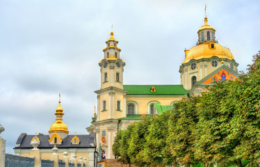 Fototapeta na wymiar Holy Dormition Cathedral at Pochayiv Lavra in Ukraine