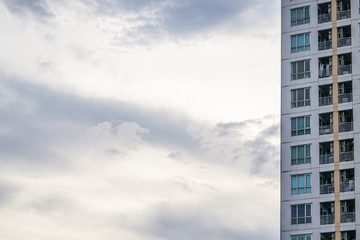 generic building condominium blue cloudy sky