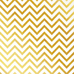 Cotton fabric Vector geometric gold glittering seamless pattern on white background.