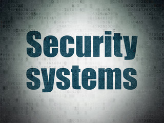 Security concept: Security Systems on Digital Data Paper background