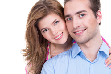 Portrait of beautiful smiling couple.