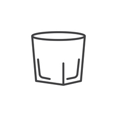 Vodka shot glass line icon, outline vector sign, linear style pictogram isolated on white. Symbol, logo illustration. Editable stroke