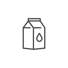 Milk pack line icon, outline vector sign, linear style pictogram isolated on white. Symbol, logo illustration. Editable stroke
