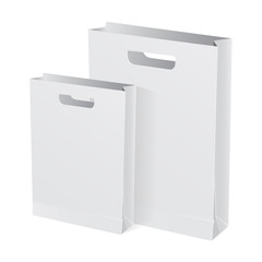 Set of vector paper package for fast food. Realistic template illustration