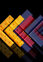 Color arrows on black background