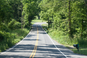 curvy country road