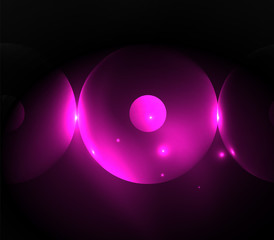 Blurred glowing circles, digital abstract background