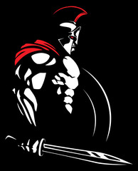 Spartan 2 / Illustration of Spartan warrior. - obrazy, fototapety, plakaty