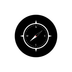 Compass round icon vector