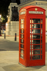 Fototapeta na wymiar Phone booth in the center of London - 1