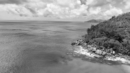 Beautiful aerial view of Seychelles Island