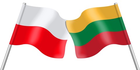 Flags. Poland and Lithuania 