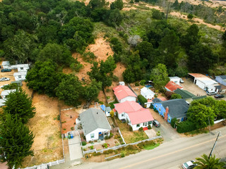 Aerial view of Cambria, California