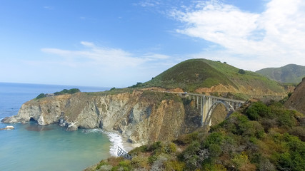 Aerial view of Big Sur coastline, California